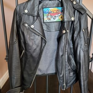 Moose knuckles leather jacket